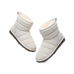 Ugg Mini bottes Puff en laine de mouton Couleur ivoire