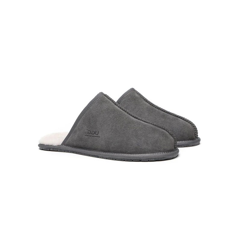 Ugg pantoufles homme en laine de mouton Bennett gris