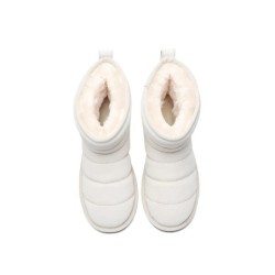 Ugg Mini bottes Puff en laine de mouton Couleur ivoire