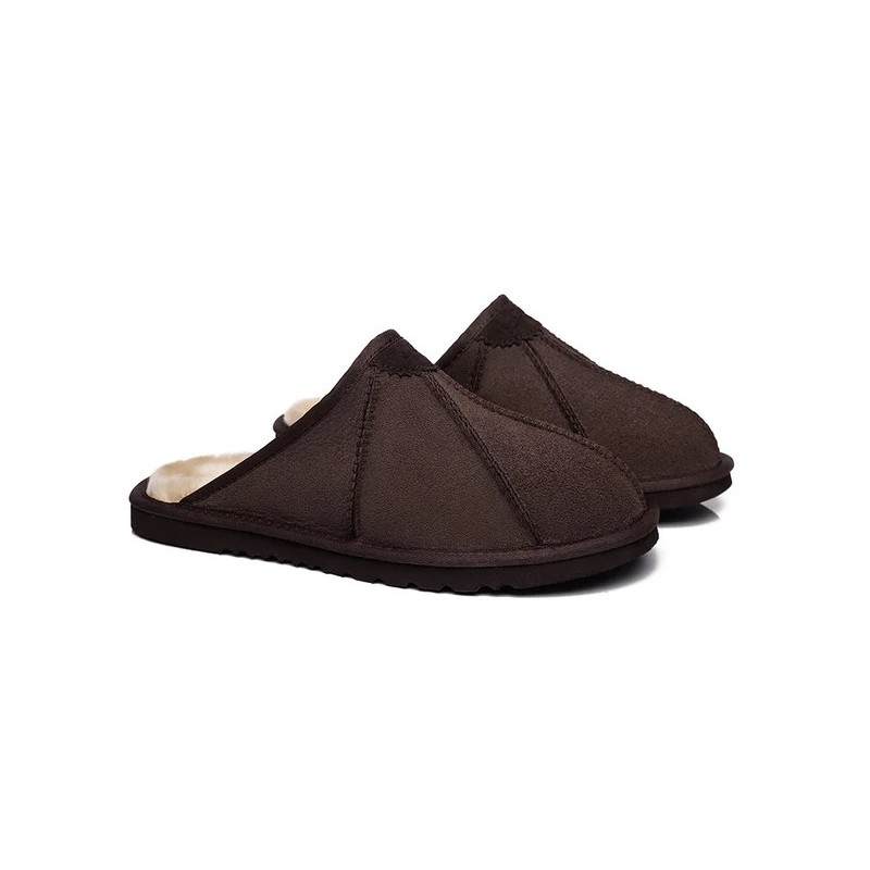 Ugg pantoufles homme en peau de mouton Rafael chocolat