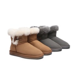 Ugg Mini Tiara bottes pour femmes en peau de mouton marron