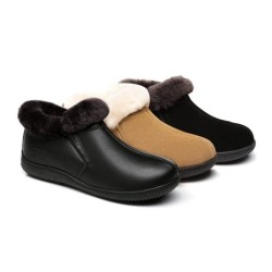 Ugg peau de mouton col de laine cheville pantoufles Daley marron