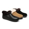 Ugg peau de mouton col de laine cheville pantoufles Daley marron
