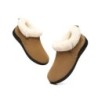 Ugg peau de mouton col de laine cheville pantoufles Daley marron