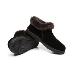 Ugg peau de mouton col de laine cheville pantoufles Daley noir
