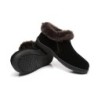 Ugg peau de mouton col de laine cheville pantoufles Daley noir