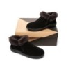 Ugg peau de mouton col de laine cheville pantoufles Daley noir