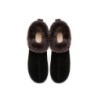 Ugg peau de mouton col de laine cheville pantoufles Daley noir
