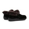 Ugg peau de mouton col de laine cheville pantoufles Daley noir