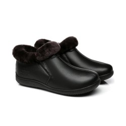 Ugg peau de mouton col de laine cheville pantoufles Daley noir nappa