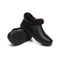 Ugg peau de mouton col de laine cheville pantoufles Daley noir nappa