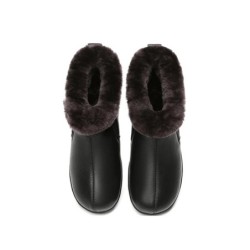 Ugg peau de mouton col de laine cheville pantoufles Daley noir nappa