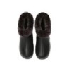 Ugg peau de mouton col de laine cheville pantoufles Daley noir nappa