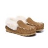 Ugg peau de mouton laine cheville pantoufles popo moccasins châtaigne