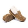 Ugg peau de mouton laine cheville pantoufles popo moccasins châtaigne