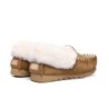 Ugg peau de mouton laine cheville pantoufles popo moccasins châtaigne