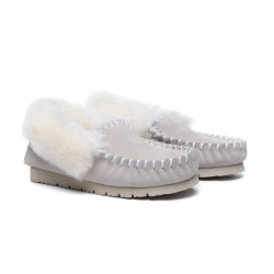 Ugg peau de mouton laine cheville pantoufles popo moccasins sable