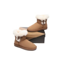 Ugg Mini Tiara bottes pour femmes en peau de mouton marron