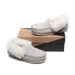 Ugg peau de mouton laine cheville pantoufles popo moccasins sable