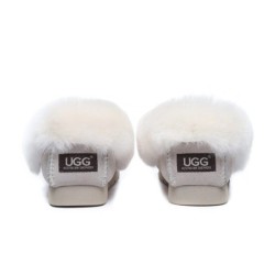 Ugg peau de mouton laine cheville pantoufles popo moccasins sable