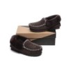 Ugg peau de mouton laine cheville pantoufles popo moccasins chocolat