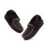 Ugg peau de mouton laine cheville pantoufles popo moccasins chocolat