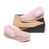 Ugg peau de mouton laine cheville pantoufles popo moccasins rose