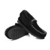 Ugg peau de mouton laine cheville pantoufles popo moccasins noir