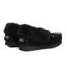 Ugg peau de mouton laine cheville pantoufles popo moccasins noir
