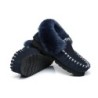 Ugg peau de mouton laine cheville pantoufles popo moccasins marine