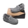Ugg peau de mouton laine cheville pantoufles popo moccasins gris