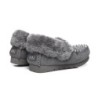 Ugg peau de mouton laine cheville pantoufles popo moccasins gris