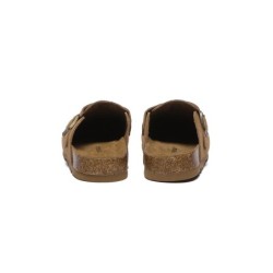 Sandales plates à boucles réglables Slip-on Slides Mason châtaigne