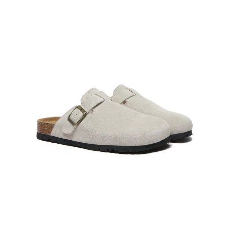 Sandales plates à boucles réglables Slip-on Slides Mason sable