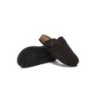 Sandales plates à boucles réglables Slip-on Slides Mason chocolat