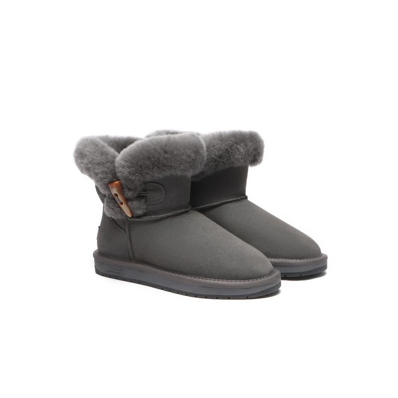 Ugg Mini Tiara bottes pour femmes en peau de mouton Gris