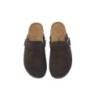 Sandales plates à boucles réglables Slip-on Slides Mason chocolat
