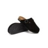 Sandales plates à boucles réglables Slip-on Slides Mason noir
