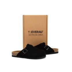 Sandales plates à boucles réglables Slip-on Slides Mason noir