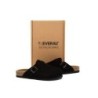 Sandales plates à boucles réglables Slip-on Slides Mason noir