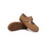 EVERAU Femmes Chaussons Bracelet réglable Mary Jane Malia châtaigne