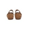 EVERAU Femmes Chaussons Bracelet réglable Mary Jane Malia châtaigne