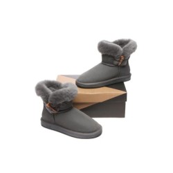 Ugg Mini Tiara bottes pour femmes en peau de mouton Gris