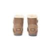 Ugg bottes double face en peau de mouton laine Mini boutons marron
