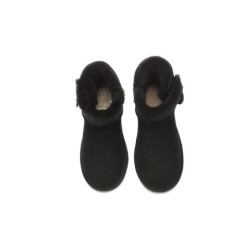 Ugg bottes double face en peau de mouton laine Mini boutons noir