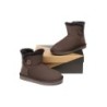 Ugg bottes double face en peau de mouton laine Mini boutons chocolat