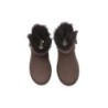 Ugg bottes double face en peau de mouton laine Mini boutons chocolat