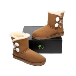 Ugg bottes Mini Espina en laine de mouton à double boucle Noir