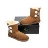 Ugg bottes Mini Espina en laine de mouton à double boucle Noir