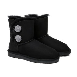 Ugg bottes Mini Espina en laine de mouton à double boucle marron